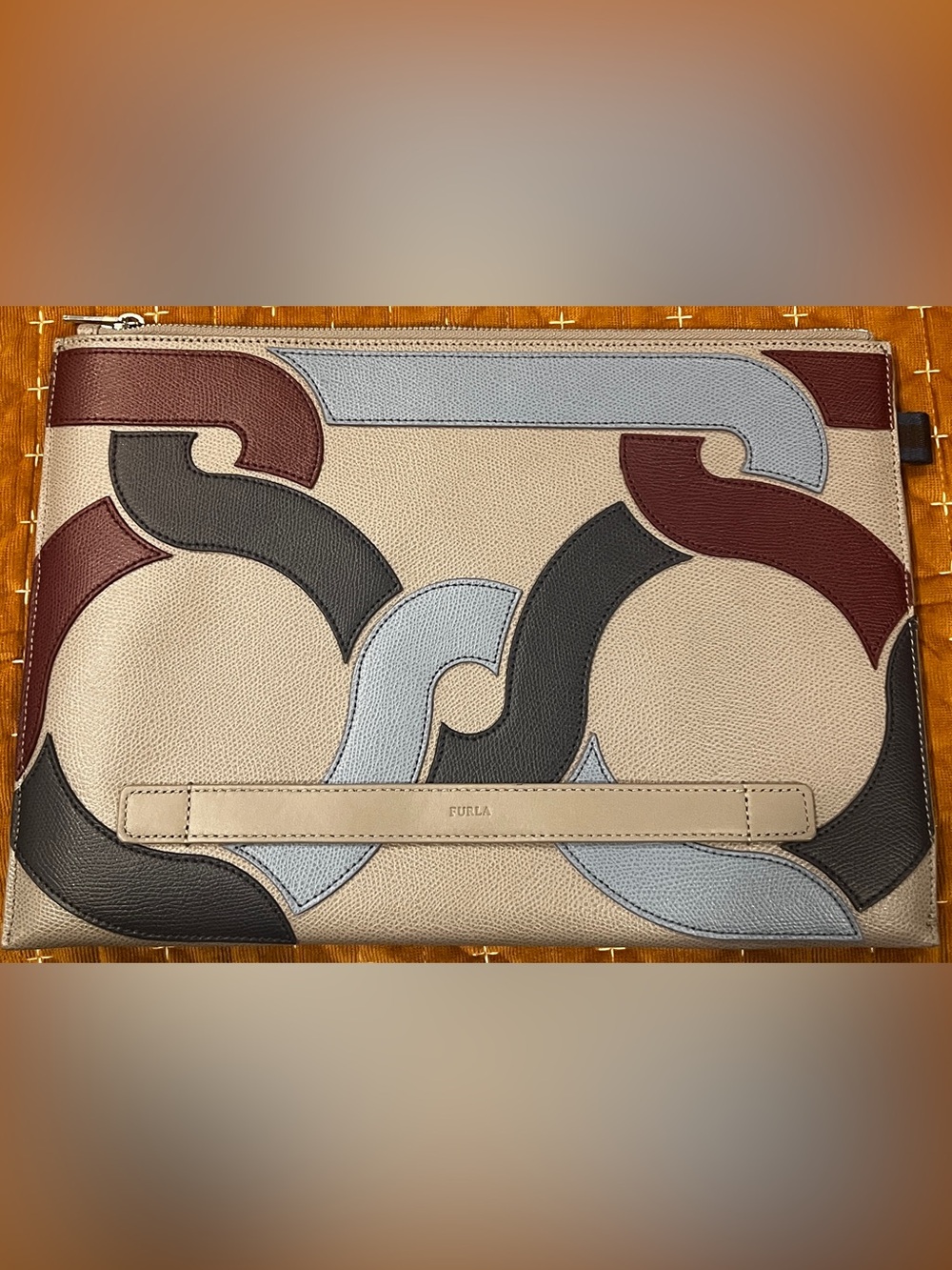 Furla Multicolor Leather Zip Wristlet or clutch